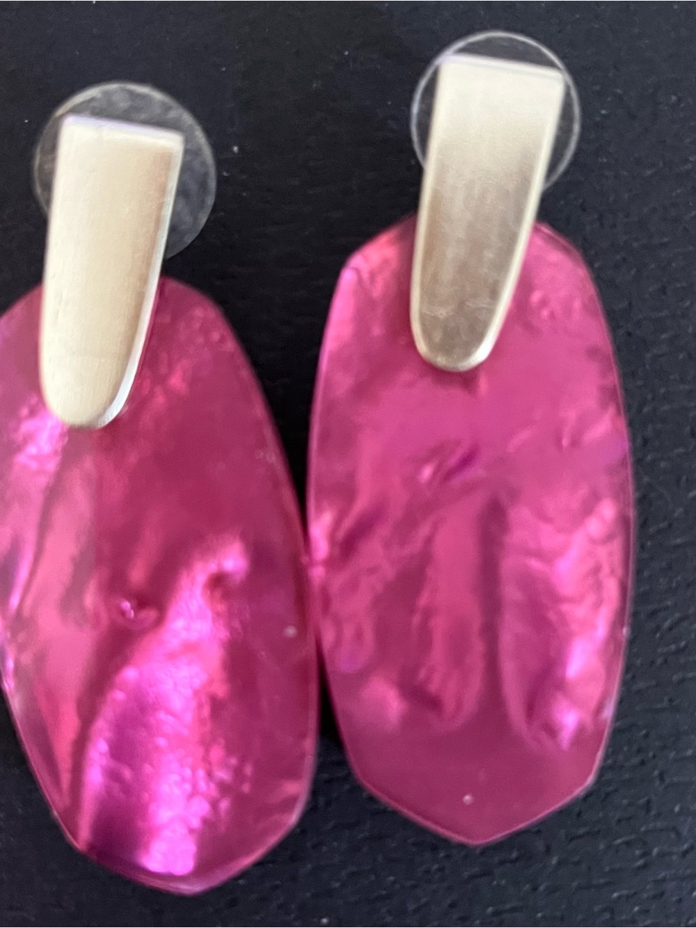 Pink Drop Resin Earrings by